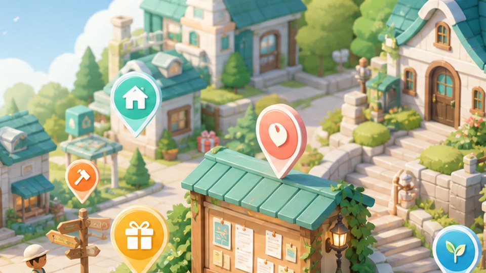 Heartopia cozy house layout scene